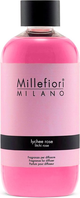 Millefiori Milano Recharge pour Bâtons parfumés 500 ml Litchi Rose