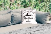 Buitenkussen - Spreuken - Quotes - I love you to the mountains and back - 45x45 cm - Weerbestendig