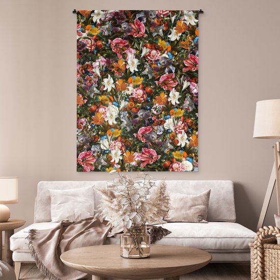 Tapisserie - Tapisserie - Fleurs - Papillon - Design - Art - Abstrait - Peinture - Maîtres anciens - 120x160 cm - Tapisserie