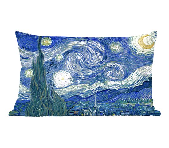 Sierkussens - Kussentjes Woonkamer - 60x40 cm - Sterrennacht - Schilderij - Oude meesters - Vincent van Gogh