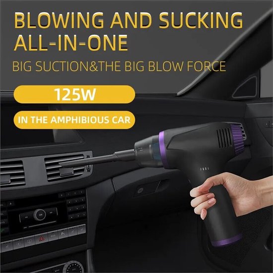 Jet Dry Mini Blower, 130.000 RPM Autodroger Luchtblazer Turboventilator, 3 Versnellingen Verstelbare Elektrische Luchtstofzuiger, Veelzijdige Blazer, Draadloze Luchtstofdoek voor