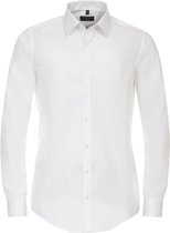 Redmond slim fit overhemd - popeline - wit - Strijkvriendelijk - Boordmaat: 37/38