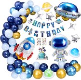 Astronaut Verjaardagsfeestje - Decoraties Decor Jongens Universum Ruimte - Verjaardag Themafeest Decoratie - Baby Shower Ballons Globos