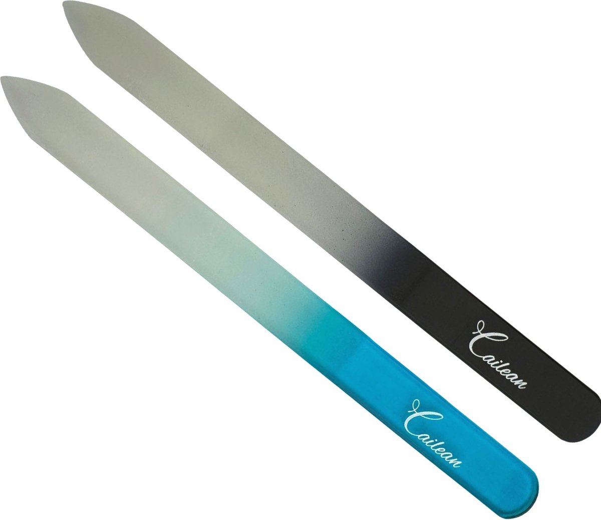 Goedkoopste Cailean - Glazen Nagelvijl - 2 Stuk - Zwart & Blauw - 14 cm - Glasvijl - Vijl - Nagelverzorging - Manicure - Pedicure - Onverslijtbaar - Mooie & Verzorgde Nagels