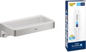 Porte-savon avec support Montage caché Glas/ métal Super acier + adhésif pour accessoires de salle de bain