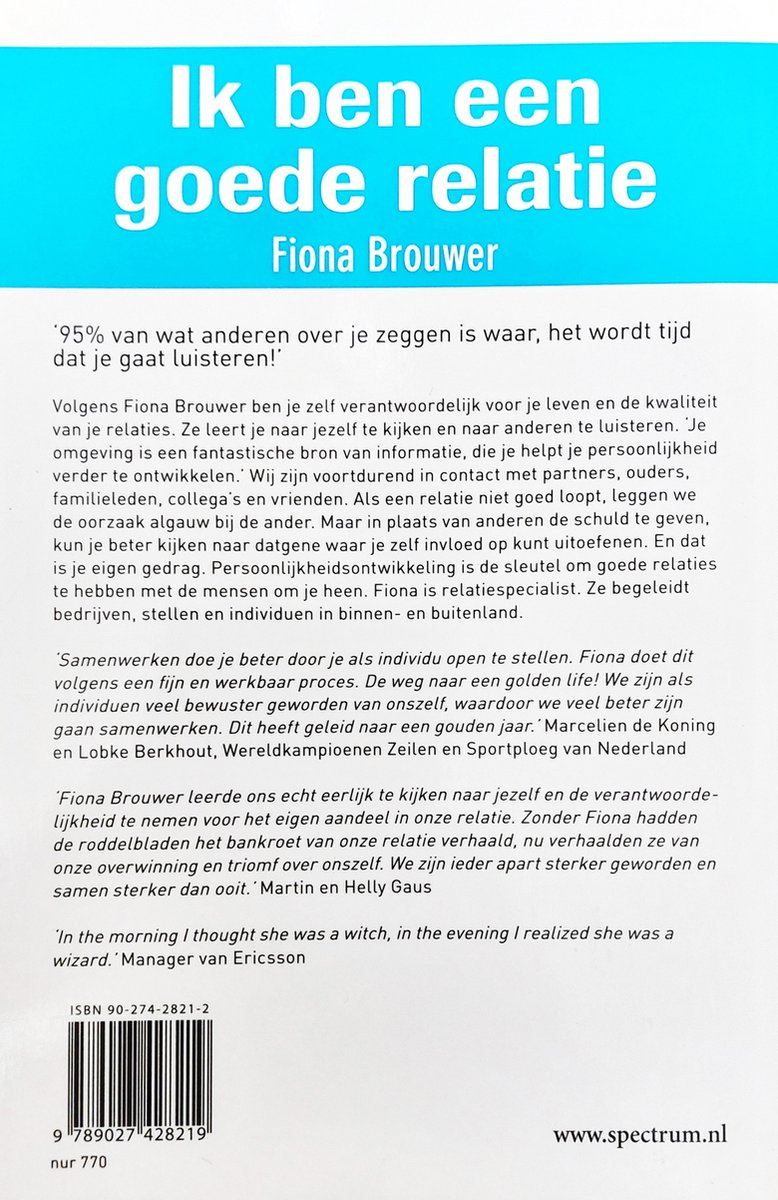 Ik Ben Een Goede Relatie - back cover