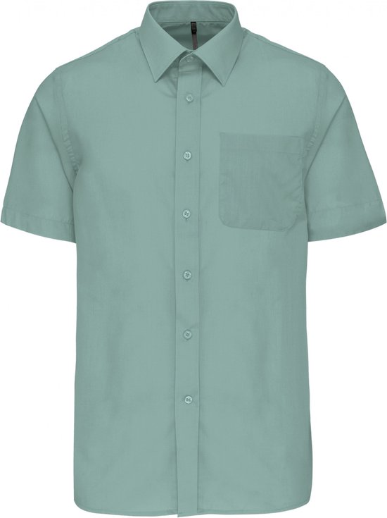 Overhemd Heren 5XL Kariban Korte mouw Sage 65% Polyester, 35% Katoen