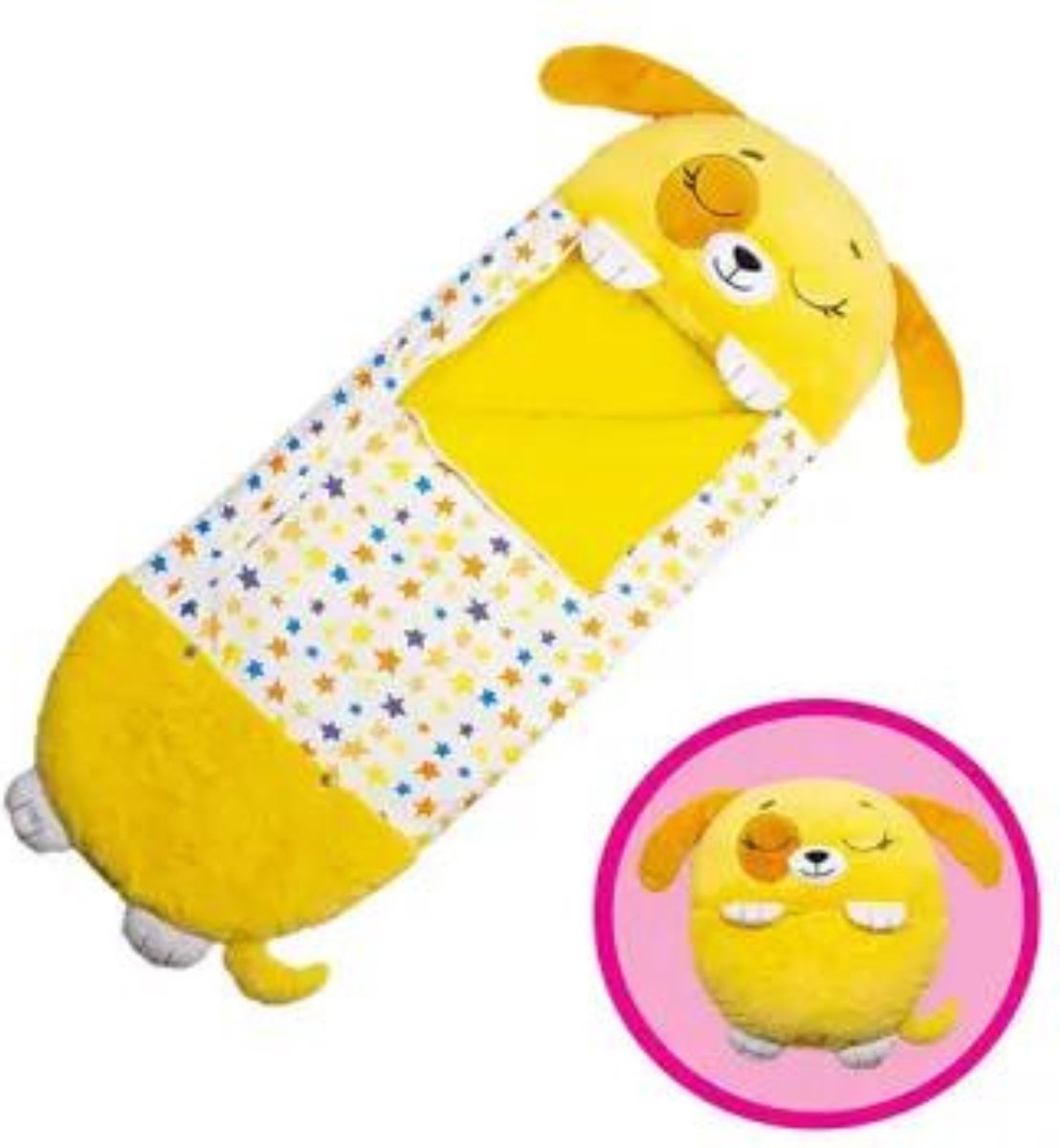 RyC Toys Hond slaapzak -150 cms | kinderslaapzak | slaapzak junior | Children Sleeping Bag | Super Soft 2 in 1 Fun Pillow &Sleepy for Boys | hond slaapzak | zachte slaapzak | knuffel slaapzak | 2 in 1 slaapzak | kinderen