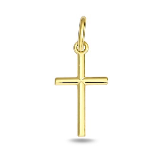 Juwelier Zwartevalk 14 karaat gouden kruis hanger - 14.084