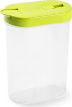 Plasticforte Voedselcontainer strooibus - groen - inhoud 1 liter - kunststof - 15 x 7 x 19 cm