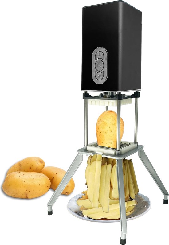 Foto: Elektrische fritessnijder groentesnijder aardappelsnijder friet spaetzle snijder aardappelsnijder voorzien van 1 2 inch en 3 8 inch messen geschikt voor aardappelen wortelen komkommers