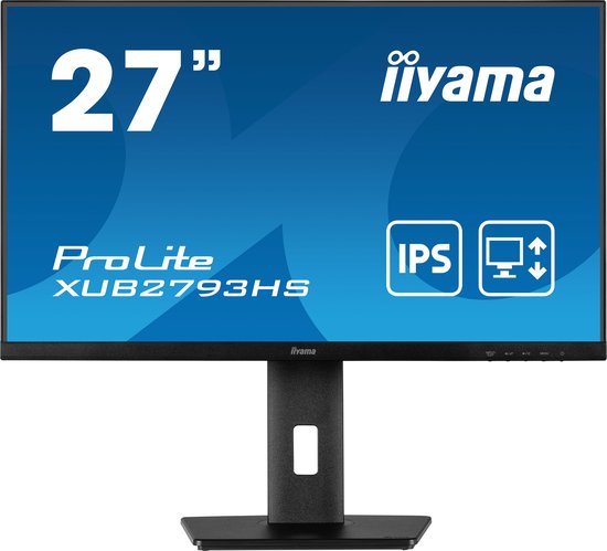 iiyama ProLite XUB2793HS-B6 - 27 Inch - IPS - Full HD - In hoogte verstelbaar - Iiyama