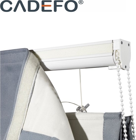 CADEFO Vouwgordijn systeem 100 x 70 cm (bxh) - ALUMINIUM - WIT - Compleet met baleinen en onderlat - Op maat leverbaar!