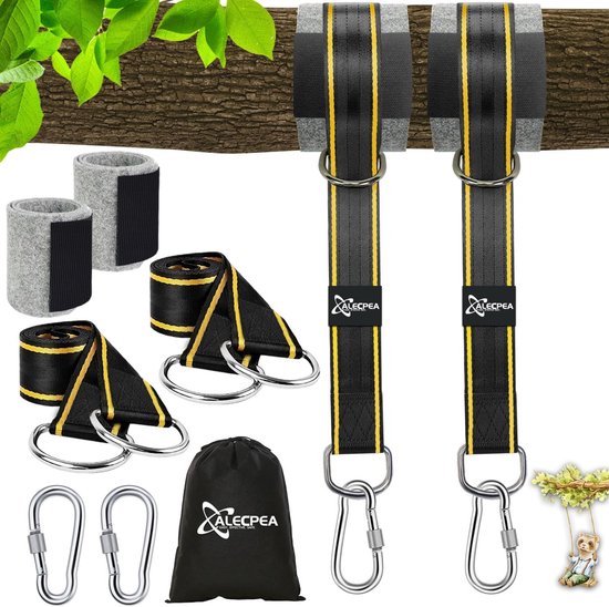 Accessoire Hamac Jardin Kit Sangles Hamac Belle Vous - Support 900kg - Avec Mousquetons Et Protection Arbre Accessoire Jardin