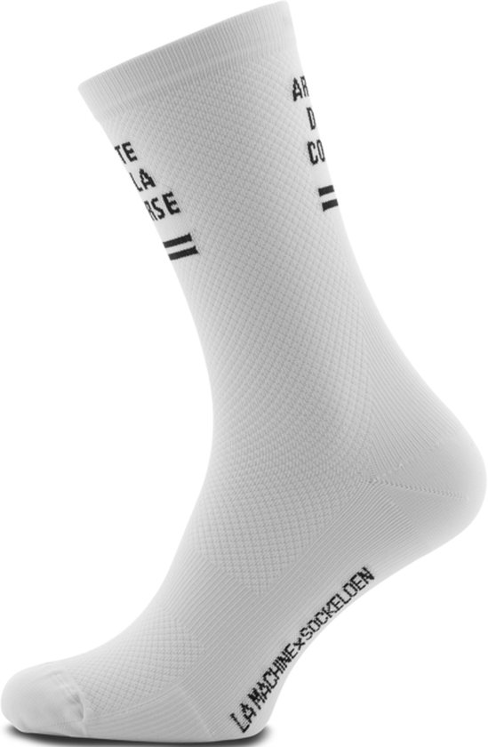 Sockeloen Tète de la Course fietssokken White