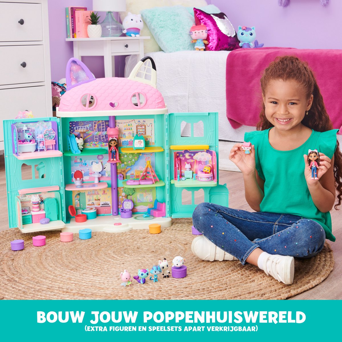 Gabby's Poppenhuis - Speelfigurenset - met Gabby, 6 katjes en 1 poppenhuispakketje — afbeelding 3