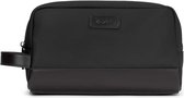 Black two-compartment cosmetic bag