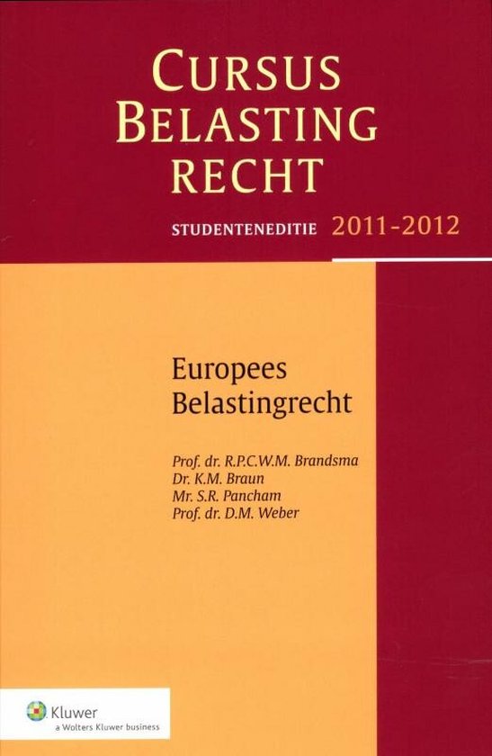 Europees belastingrecht Studenteneditie 2011-2012 - cover