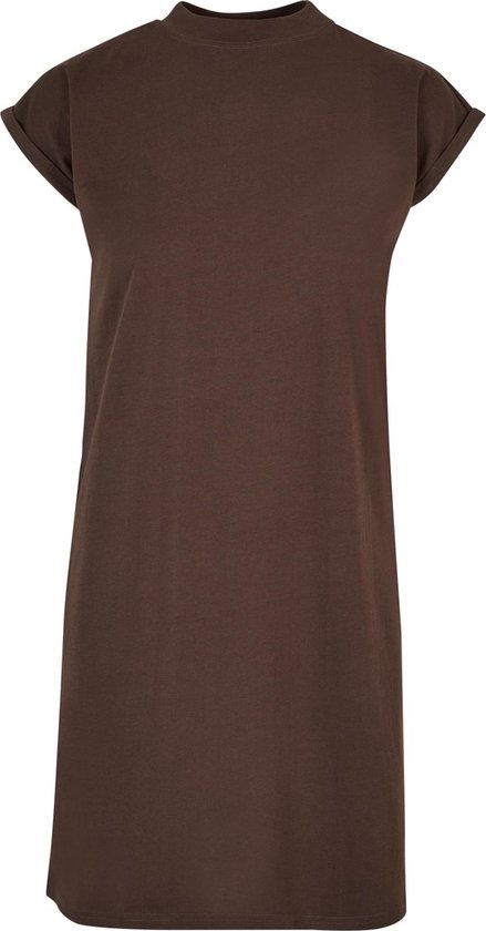 Urban Classics Ladies Turtle Neck Dress – Black, Extended Shoulder, Size L, Machine Wash