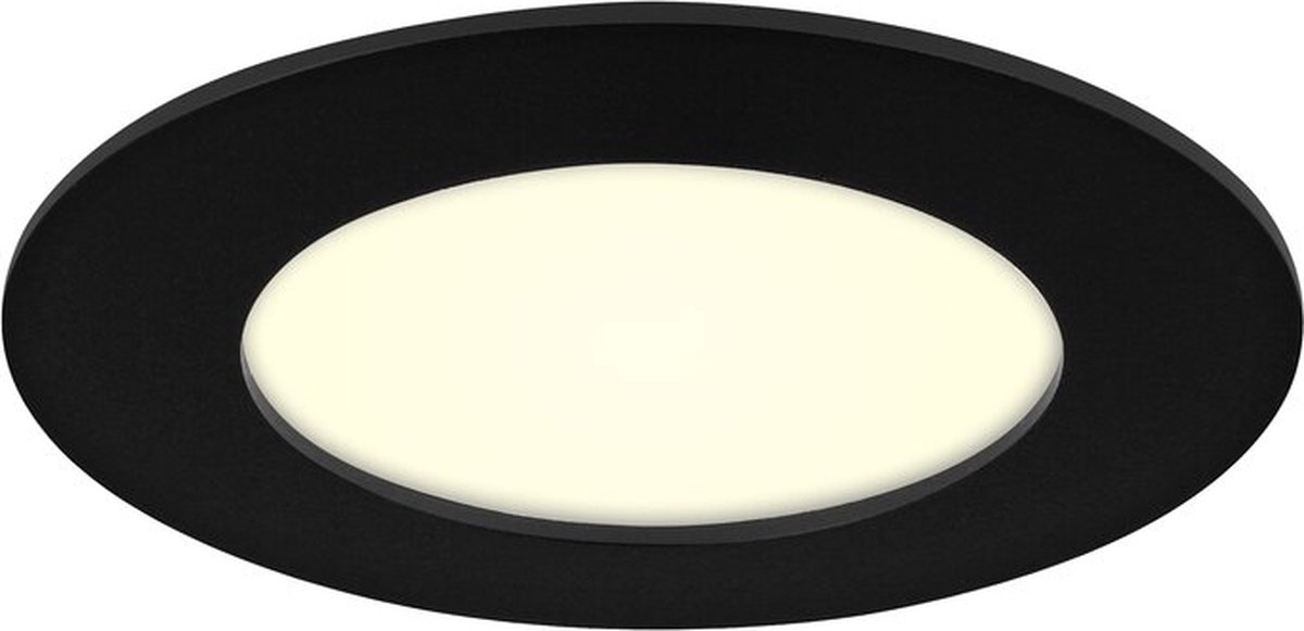 LED Downlight Premium Line 12cm zwart 9W 3000K IP44 dimbaar