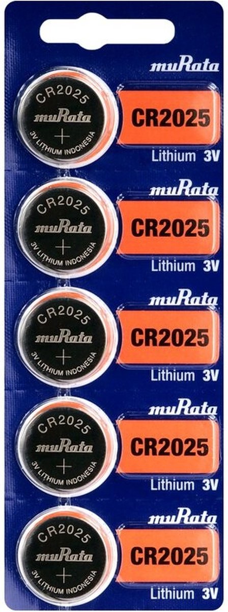 CR2025 Lithium knoopcel blister 5 stuks