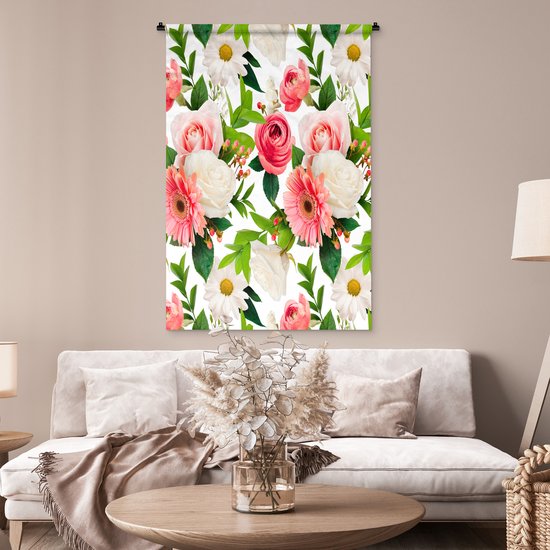 Tapisserie - Tapisserie - Fleurs - Motifs - Roses - 90x135 cm - Tapisserie