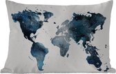 Coussins d'extérieur - Jardin - Carte du monde abstraite du ciel étoilé peint - 60x40 cm