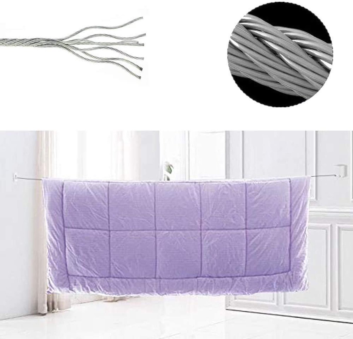 Goedkoopste Waslijn Uittrekbaar - Waslijn - Waslijndraad - Waslijn Roldrooglijn - Waslijn Uiterkbaar