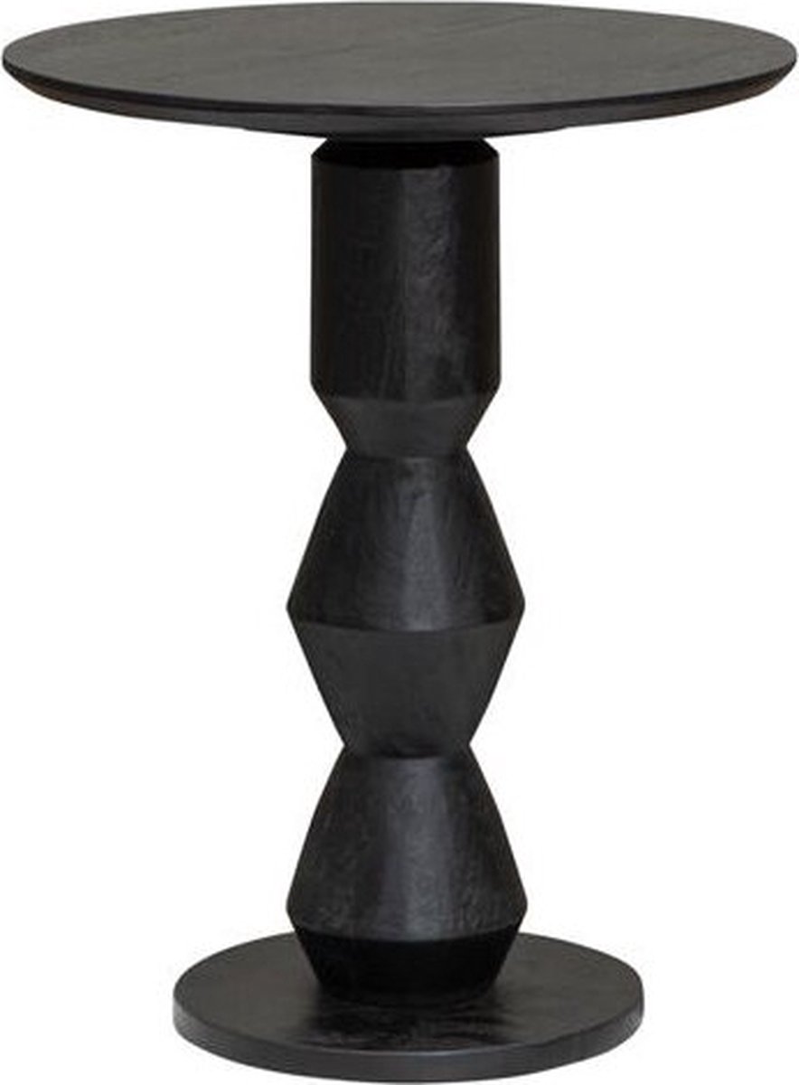 Tower Living Haltafel Brunello - Rond Zwart Hout - Ø50x61cm