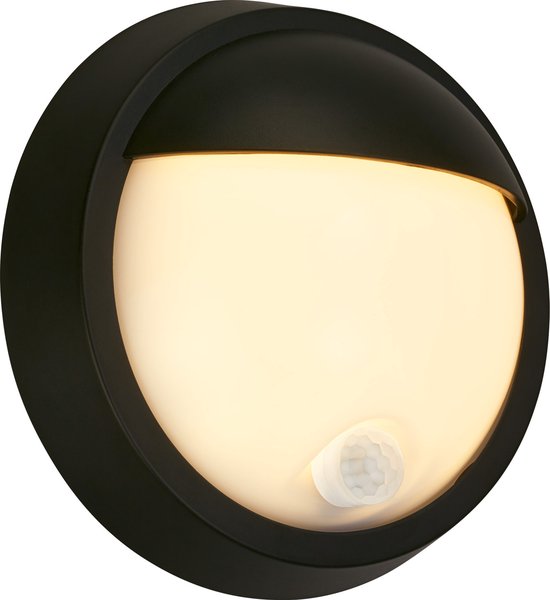Briloner Buitenlamp Puni Met Bewegingsmelder - Schemersensor - Oplaadbare Batterij - USB Opladen Spatwater Bescherming O17 X 7 Cm Zwart