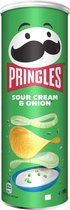 Bol.com 10x Pringles Chips Sour Cream & Onion 165 gr aanbieding