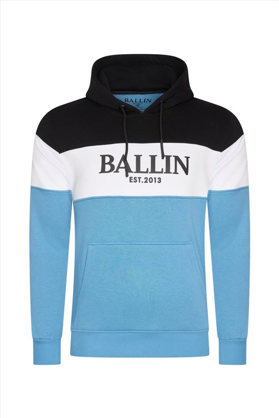 Ballin Est. 2013 Hoodie colourblock Lichtblauw Maat XL