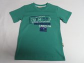 T shirt - Jongens - Groen - V hals - Korte mouw - 4 jaar 104