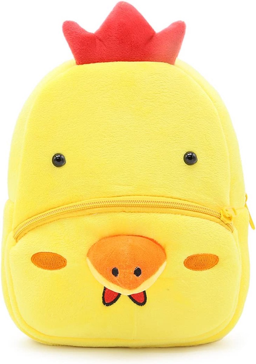 BoefieBoef Chicken Little Peuter Rugzak/Rugtas -Schattige Dieren Kinder Rugtas 0-5 Jaar - Baby Backpack voor Peuterspeelzaal / Kerst Cadeau - Ideaal voor Peuters & Kleuters - Kuikentje