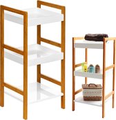 Decopatent Opbergrek van bamboe hout Badkamerrek Schoenenrek