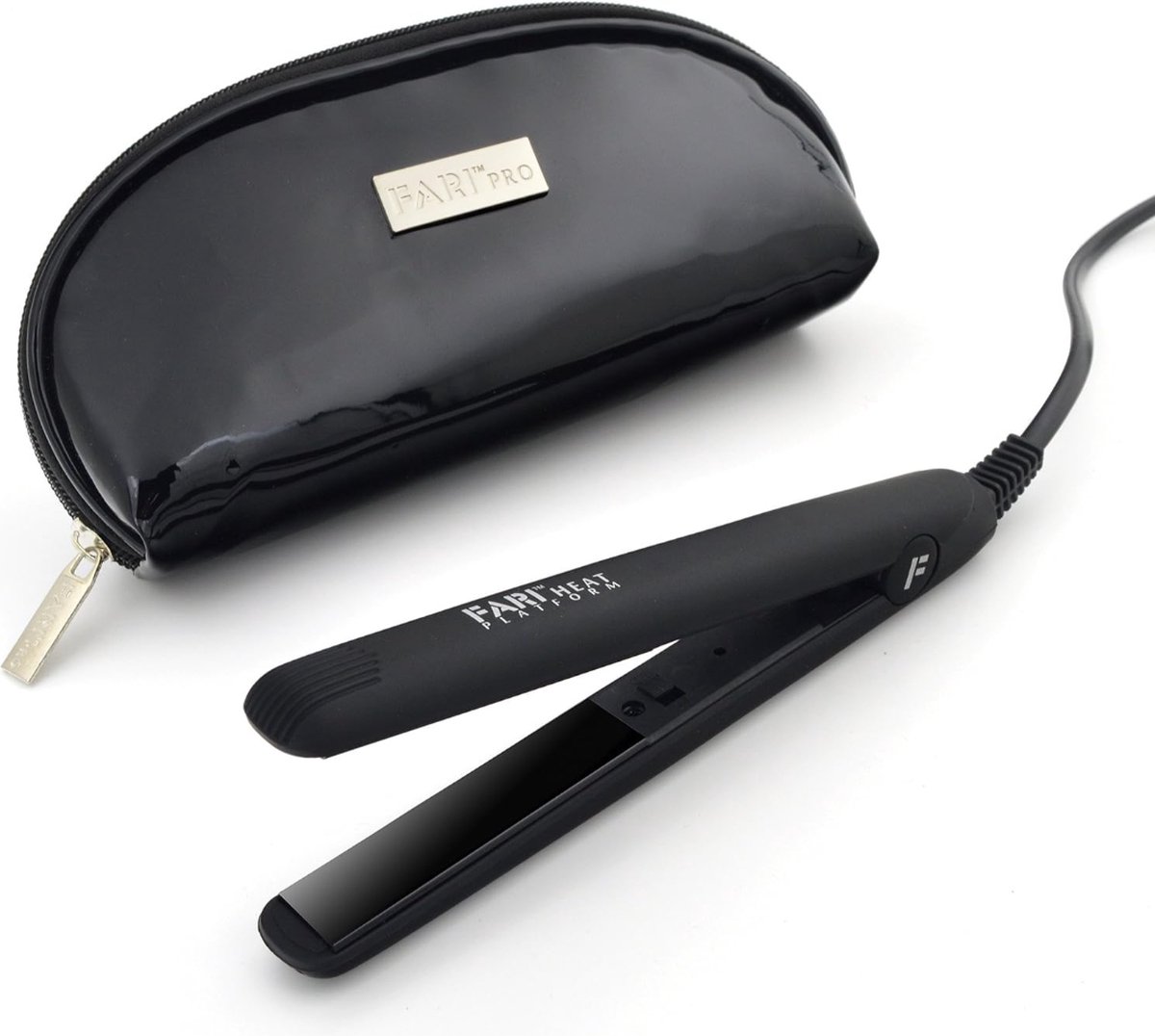 Bol.com Mini Stijltang - Haarstijltang - Met Reistas - 18 cm - Voor Reizen - Toermalijn-Keramische Platen - Ergonomisch - Zwart aanbieding