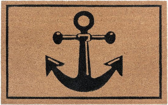 Villeroy & Boch 1856 Kokosdeurmat voor binnen en beschermd buiten, antislip vuilvangmat, natuur, kokosmat, outdoor ornament, weerbestendig, voor hal, terras, entree, 50 x 80 cm