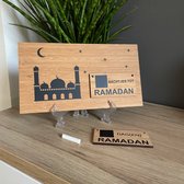 Bamboe aftelkalender Ramadan Moskee - Houtvanappel - Hout van Appel - ramadan decoratie - suikerfeest - ramadanversiering - Eid decoratie - ramadan Muburak - ramadan Kareem - Eid Mubarak - Ramadan - Allah - Arabische teksten