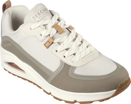 Skechers Uno - Layover Heren Sneakers - Gebroken wit - Maat 41