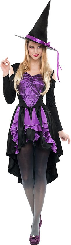 amscan 9917850 - Paarse heks voor dames, Halloween, verkleedkostuum