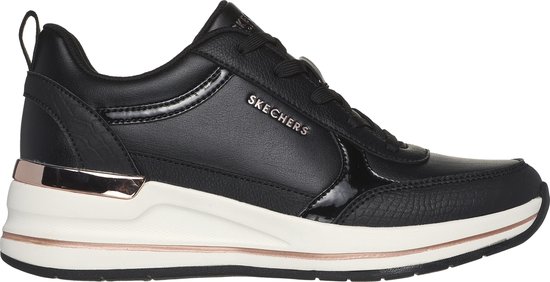 Skechers Billion 2 - Fine Shine Dames Sneakers - Zwart - Maat 40