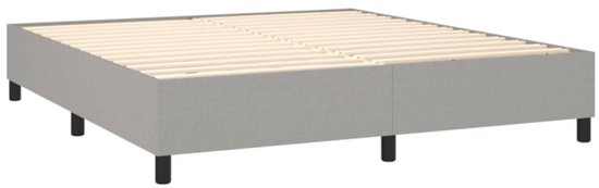 vidaXL-Boxspring-met-matras-stof-lichtgrijs-160x200-cm