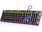 Mechanisch Toetsenbord (104 keys)-Elektronisch Toetsenbord Licht -Usb-toetsenbord -Bedraad Gamertoetsenbord -Bedraad Toetsenbord -Mechanisch Gaming-toetsenbord - Metaal Bedrade Led Kantoor