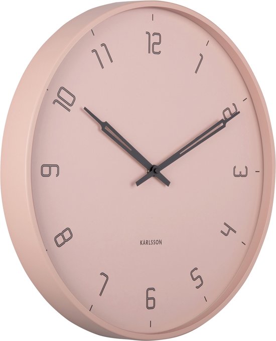 Karlsson Horloge Murale Stark - Rose - Ø40cm - Horloge Murale Moderne