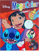 Megacolor - Disney Lilo & Stitch - Extra dik! kleurboek met +/- 120 kleurplaten en 1 stickervel met 25 stickers - disney classics - knutselen - kleuren - tekenen - creatief - verjaardag - kado - cadeau