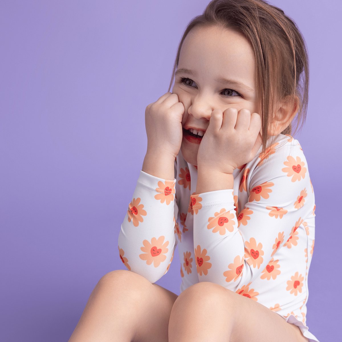 Swim Essentials UV Badpak Meisjes Met Lange Mouwen - Meerkleurig - Floral Love — afbeelding 2