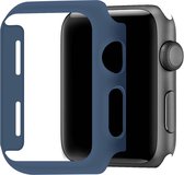 Telefoonglaasje Hoesje - Geschikt voor Apple Watch 1\ Apple Watch 2\ Apple Watch 3 - Kunststof - 38mm - Blauw