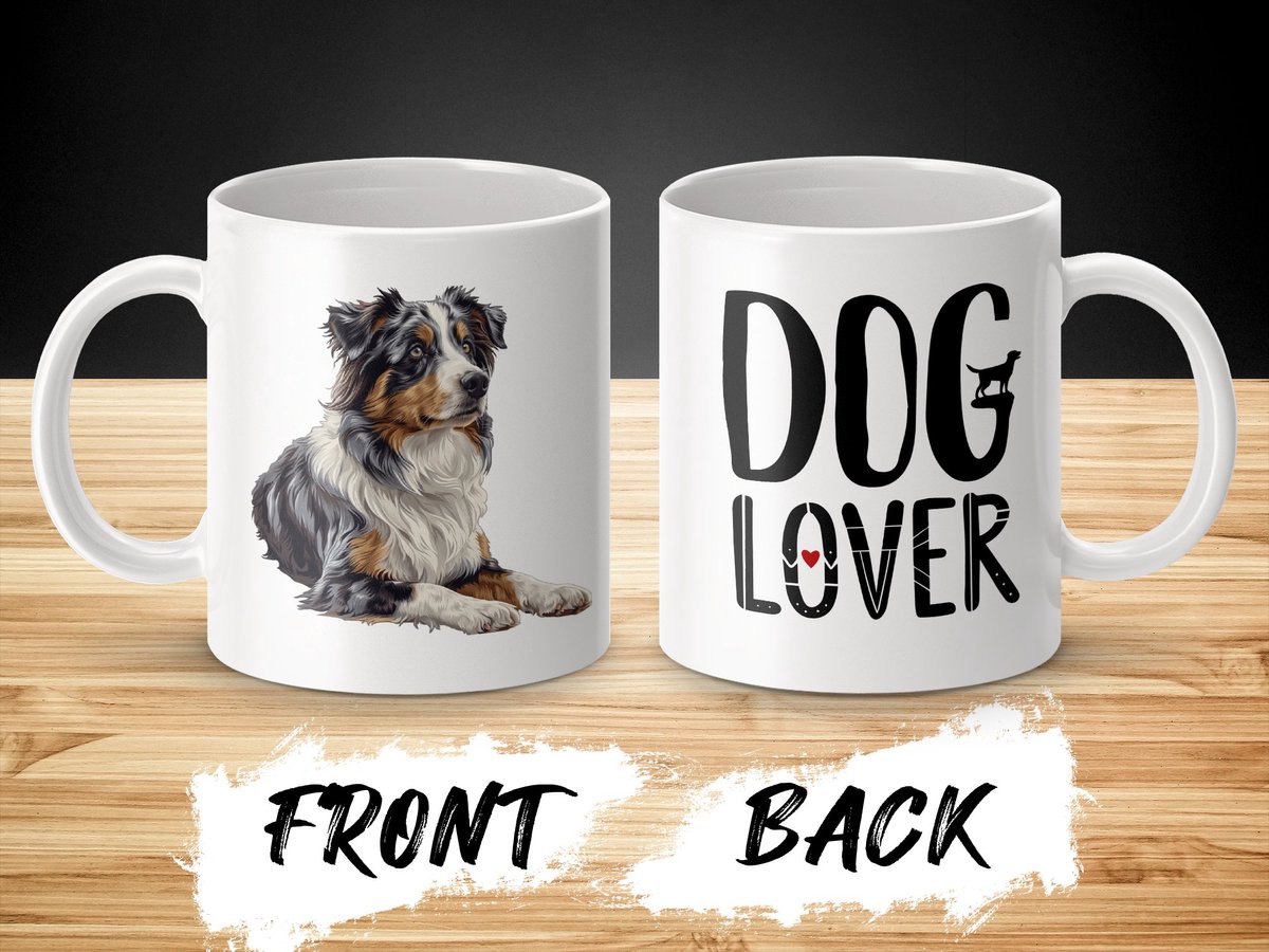 Mok Australian Shepherd dog - hond / Dog lover