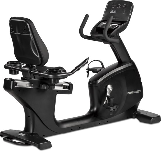 Foto: Flow fitness pro rb5i recumbent bike ligfiets 24 programma s hartslagmeter