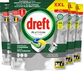 Dreft Platinum All In One - Comprimés pour lave-vaisselle - Citroen - Pack économique 4 x 66 capsules